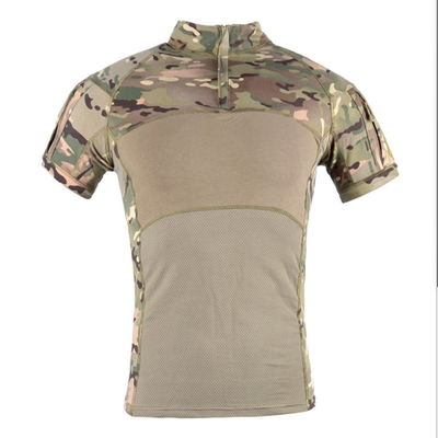 Chemise 100% militaire d'armée de l'usage CP de CAMOUFLAGE de cou rond tactique militaire de chemise en coton
