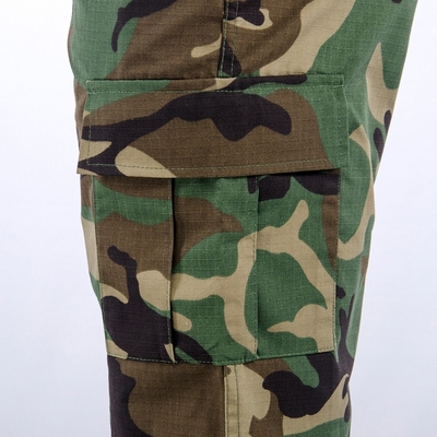 Camouflage imperméable tactique tissé de région boisée d'OEM de pantalon court de militaires