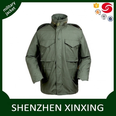 Veste militaire protégeant du vent tissée Olive Green Army Jacket 220g-270g de texture