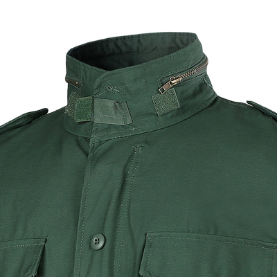 Veste militaire protégeant du vent tissée Olive Green Army Jacket 220g-270g de texture