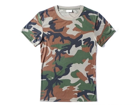 100% Cotton Military Tactical Wear Ripstop Camo Army T Shirt