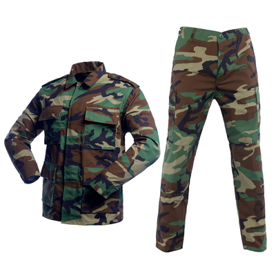 Le camouflage T65/C35 uniforme 210-230gsm de région boisée de BDU imperméabilisent