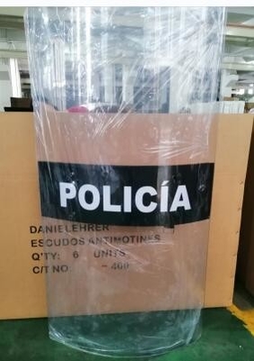 Bouclier de police anti-émeute bouclier de police, bouclier en polycarbonate transparent