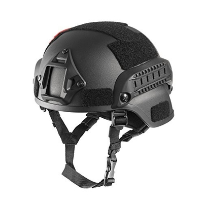 Protection auditive ballistique tactique de casque de MICH Airsoft d'ABS noir de sécurité
