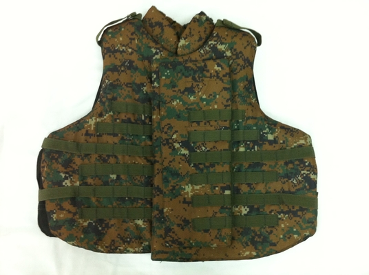 Veste balistique militaire réglable en nylon avec fermeture par bouton