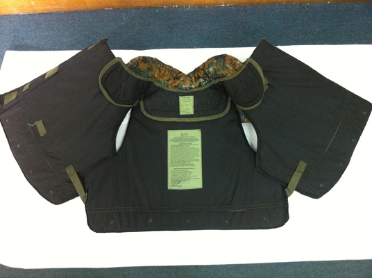 Veste balistique militaire réglable en nylon avec fermeture par bouton