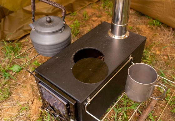 Prix ​​d'usine de poêle à bois de camping en plein air en acier portable OEM