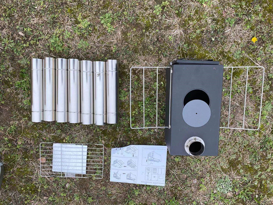 Prix ​​d'usine de poêle à bois de camping en plein air en acier portable OEM