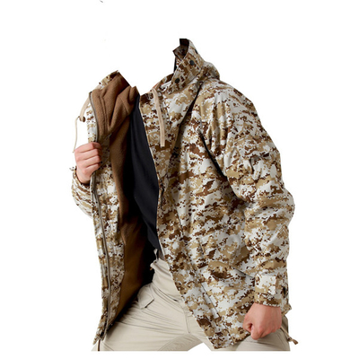 Adultes Vêtements tactiques Hommes Camotage étanche Collier Polyester Fibre avec fermeture à glissière