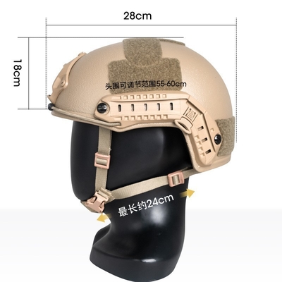 NIJ Niveau IIIA Casque balistique tactique noir antibactérien avec protection antiballes