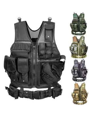 Un gilet de combat de sécurité pour la chasse et le crossfit, une armure tactique confortable et respirante