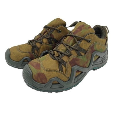 Bottes tactiques de combat résistantes aux chocs en cuir durable à talons plats