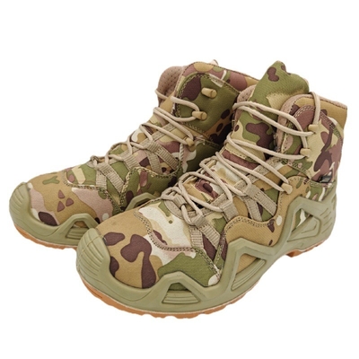 Bottes tactiques de combat résistantes aux chocs en cuir durable à talons plats