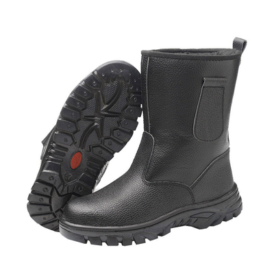 Anti-écrasement Anti-poignardement chaud noir haut chaussures de protection du travail soudage chaussures de travail fermées