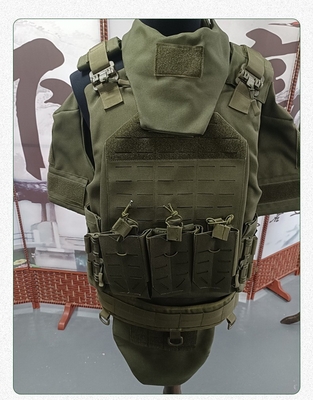 Équipement tactique Système de sécurité Molle Veste de transport en tissu Oxford Veste tactique avec plaque de blindage UHMWPE douce