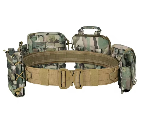 Equipo Tactico sac à molette réglable 6 pièces ensemble de polyester camouflage ceinture tactique avec sacs magnétiques