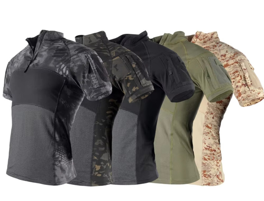 Uniforme tactique à manches courtes, costume tactique, camouflage, vêtements de sport d'été à séchage rapide