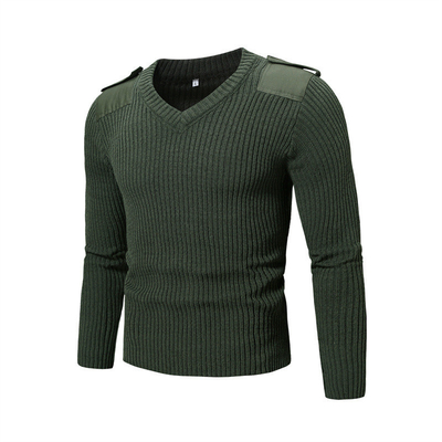 Hommes vert olive tricoté automne hiver garder l'épaisseur chaude pulls de combat en plein air pull tactique