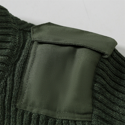 Hommes vert olive tricoté automne hiver garder l'épaisseur chaude pulls de combat en plein air pull tactique