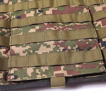 Veste tactique militaire en nylon réglable noir avec plaque NIJ IIIA/III/IV