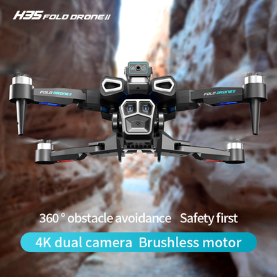 Professionnel 4K HD ESC à double caméra Mini Drone H35 Flux optique sans pinceau WIFI Quadcopter Évitement d'obstacles télécommande