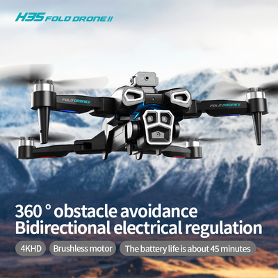 Professionnel 4K HD ESC à double caméra Mini Drone H35 Flux optique sans pinceau WIFI Quadcopter Évitement d'obstacles télécommande