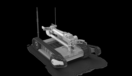 Robot de détonation d'explosifs à guidage à commande à distance, véhicule de détonation d'explosifs tout terrain