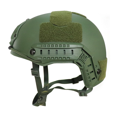 Casque FAST NIJ IIIA Ballistique Kevlar tactique balistique de grande taille haut coupé Casque vert de l'armée