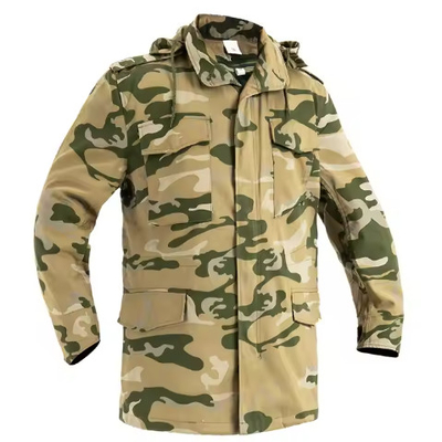 T65/C35 Tissu massif pour hommes militaires tactiques Vêtements à manches longues et pantalons en cuir partagé