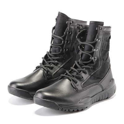 Chaussures de combat en cuir résistant au glissement avec semelle en caoutchouc absorbant les chocs