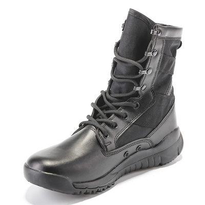 Chaussures de combat en cuir résistant au glissement avec semelle en caoutchouc absorbant les chocs