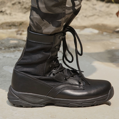 Bottes de combat en caoutchouc à mi-cheveux respirantes avec doublure isolante pour hommes