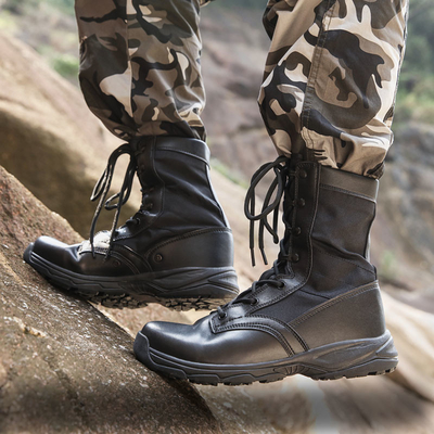 Bottes de combat en caoutchouc à mi-cheveux respirantes avec doublure isolante pour hommes