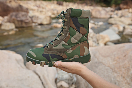 7-12 Bottes tactiques militaires à cheville en cuir résistant aux chocs