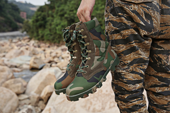 7-12 Bottes tactiques militaires à cheville en cuir résistant aux chocs