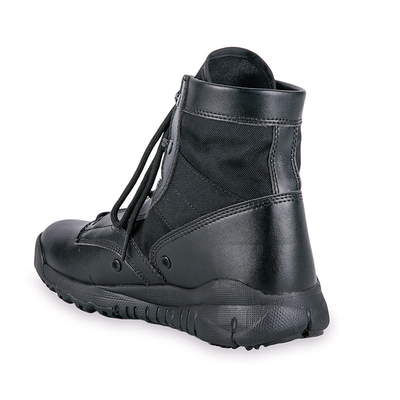 Bottes tactiques à demi-cheveu avec en cuir imperméable, lacets et doublure en coton