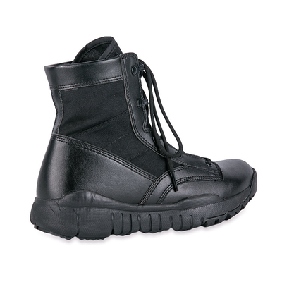 Bottes tactiques à demi-cheveu avec en cuir imperméable, lacets et doublure en coton
