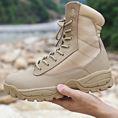 Chaussures de combat en cuir résistant au glissement avec semelle en caoutchouc absorbant les chocs