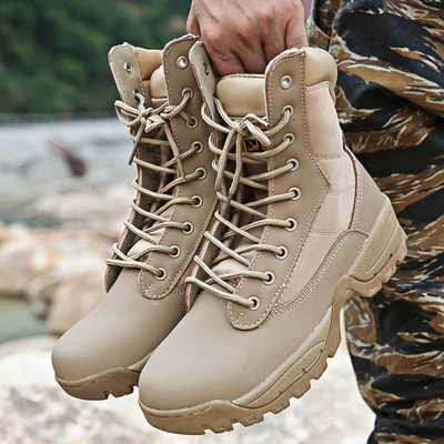 Chaussures de combat en cuir résistant au glissement avec semelle en caoutchouc absorbant les chocs
