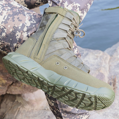 Bottes tactiques de combat professionnelles pour les forces de l'ordre et les militaires en coton en cuir