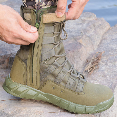 Bottes tactiques de combat professionnelles pour les forces de l'ordre et les militaires en coton en cuir