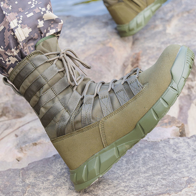 Bottes tactiques de combat professionnelles pour les forces de l'ordre et les militaires en coton en cuir