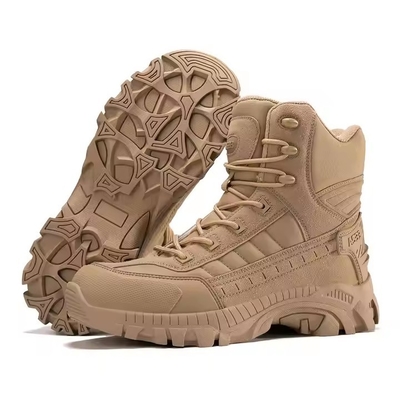 Bottes en cuir respirantes pour hommes de style camouflage de sécurité pour l'entraînement au combat et les sports de plein air