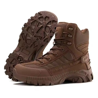 Bottes en cuir respirantes pour hommes de style camouflage de sécurité pour l'entraînement au combat et les sports de plein air