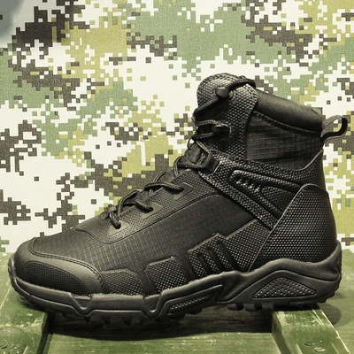 Bottes militaires et tactiques pour hommes, CoolMax Combat tactique en cuir durable Utilisation de travail en plein air Randonnée Assaut Boo