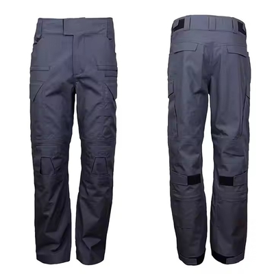Costume tactique à fermeture à glissière en bleu foncé avec logo personnalisé