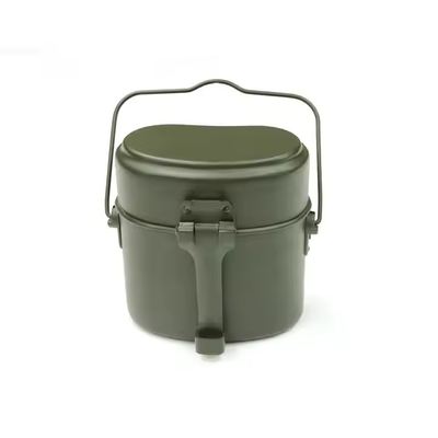Canteen tactique bouilloire en aluminium vert olivier 3 pièces boîte à lunch équipement tactique de plein air