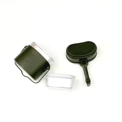 Canteen tactique bouilloire en aluminium vert olivier 3 pièces boîte à lunch équipement tactique de plein air