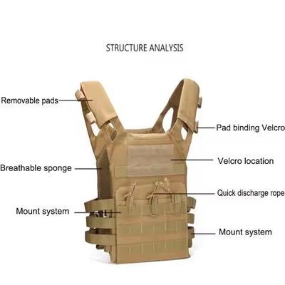 Veste tactique personnalisée professionnelle réglable durable Veste tactique pour les activités de plein air