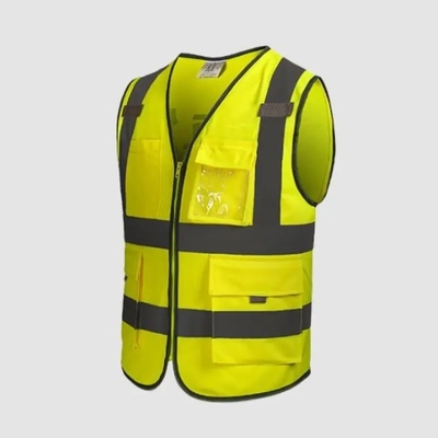 Vêtement de travail à haute visibilité gilet de sécurité réfléchissant avec réflecteur pour la sécurité routière sur le lieu de travail